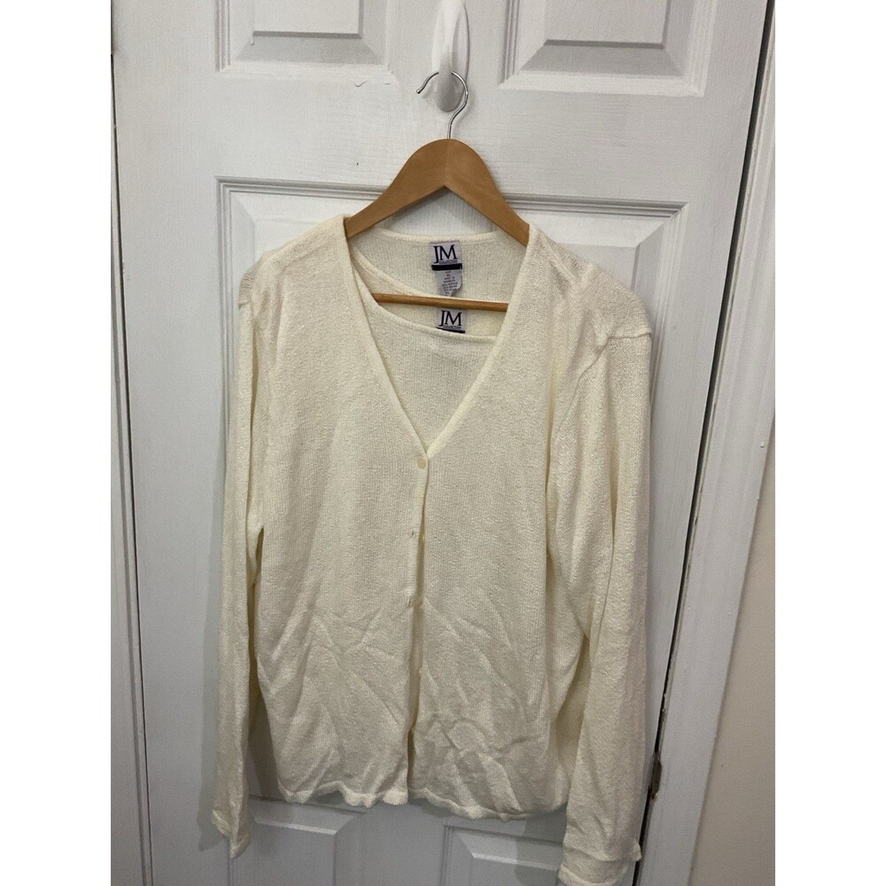 MB Design Off White Cardigan And Shell Xl  2 Piece Set
